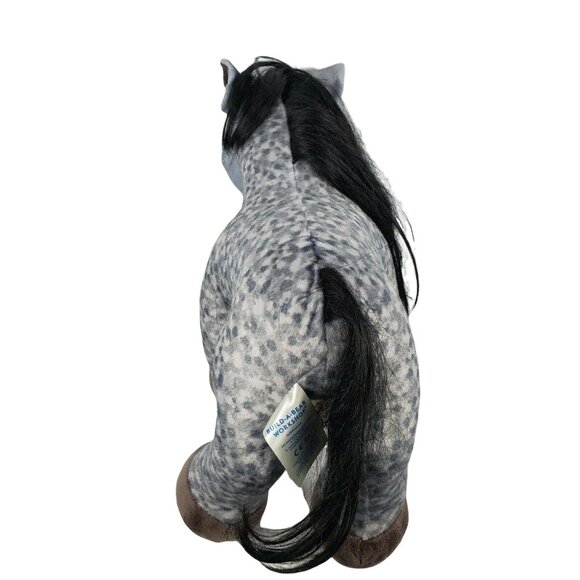 Build a Bear Hearts & Horses Appaloosa Plush Horse Gray Speckled Dapple Pony - Picture 4 of 8